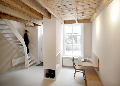 {Two different projects with a stair as a kind of central feature. The first five photos features an