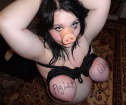 happytouseyou:  fatslaves:  Oink,  One of your fantasies call-me-it I hope it is because you’ll make a good little fuck piggy 
