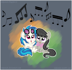 stepanda:  Chibi Vinyl and Octavia by *StePandy