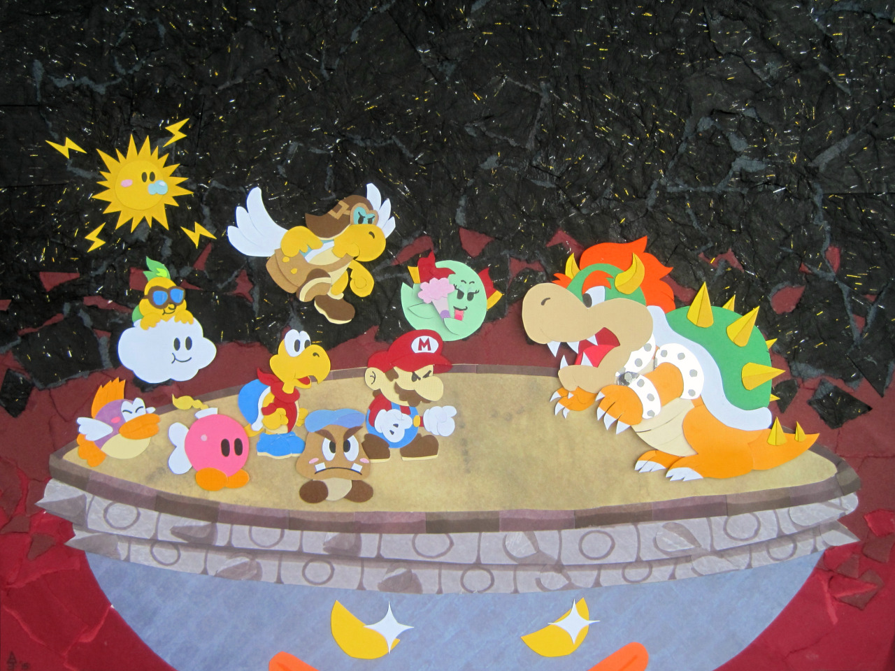 thedragoncael:  Paper Mario papercraft! A super late birthday present for my brother.