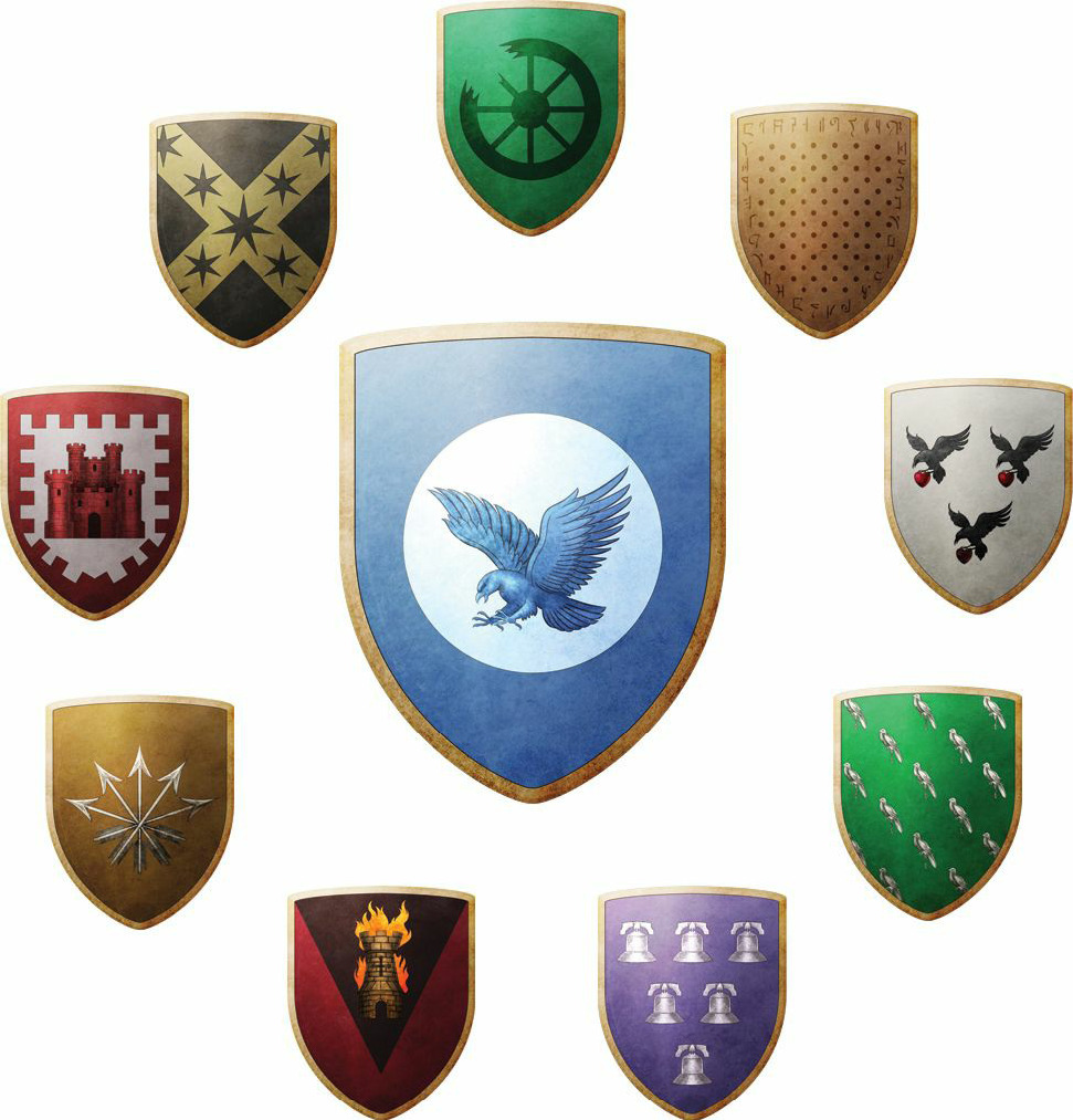 nobodysuspectsthebutterfly:  The World of Ice and Fire - The arms of the Great Houses
