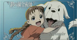 i-can-do-tricks:  animedogoftheday:  Today’s anime dog of the day is: Alexander from Fullmetal Alchemist (2003) Look at these two! So close they’re practically inseparable.  