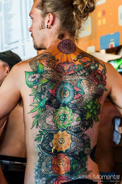 chakra spine tattoo in colorTikTok Search