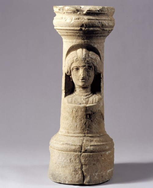 theancientwayoflife:~ Grave column (Cippus).Period: Middle-Late RomanMedium: Limestone