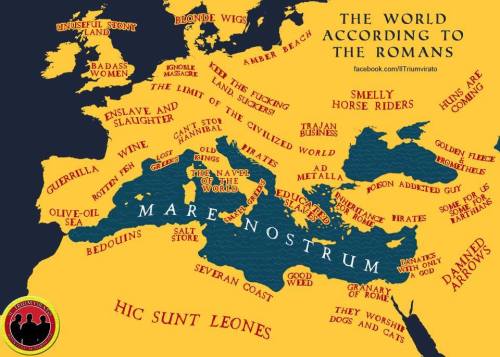 caligula-s-dick:hehasawifeyouknow: Roman map courtesy of Ill Triumvirato