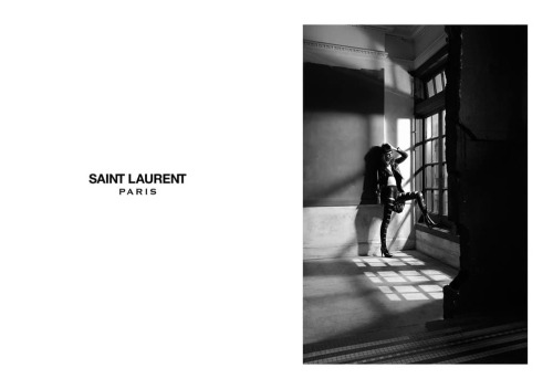 Saint Laurent. Ad campaign FW1516Creative Director: Hedi SlimanePhotos: Hedi SlimaneModel: Katy Dron