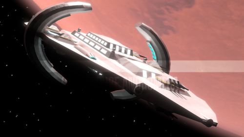 commodore-renders: Quick Job A daerak destroyer over Mars. Follow me on Twitter! Follow me on Facebo