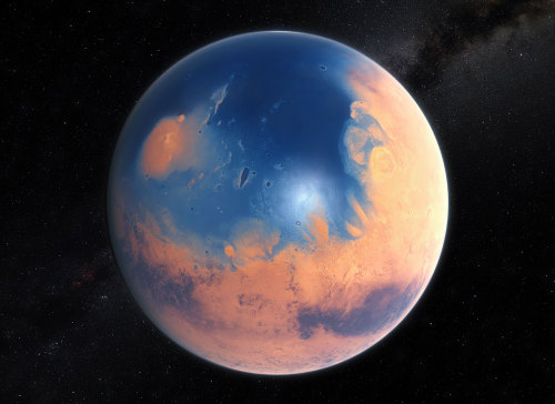 sci-universe:Mars is now known as the planet who lost an ocean’s worth of water. According to new re