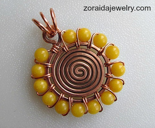 DIY Wire Beaded Spiral Pendant Tutorial from Art-Z Jewelry here. This is so much easier to make than