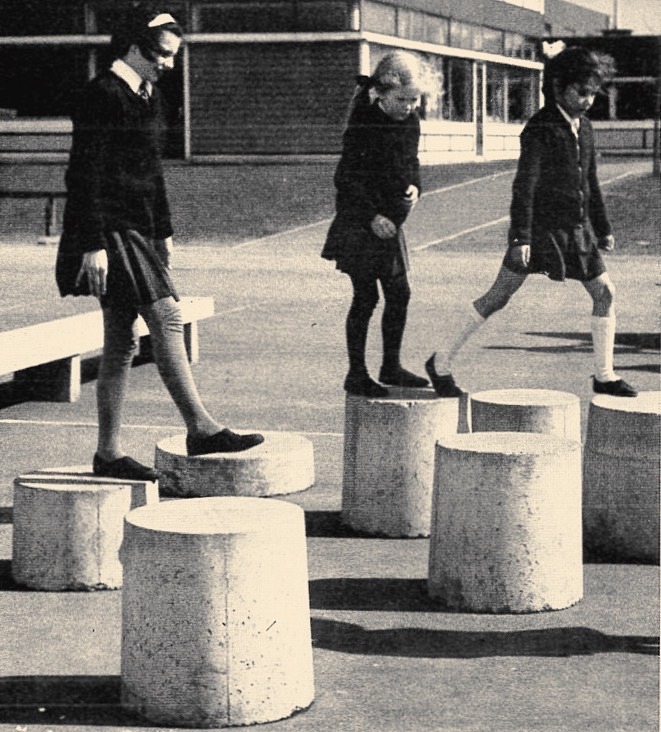bluecote:  circular stepping stones  manufacturer: neptune concrete ltd  designer: