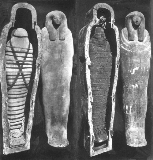 deathandmysticism:Perenbast, a 3000-year-old mummy, and her presumed husband from the 22nd dynasty, 
