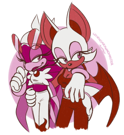 legendarywindmaster: some shipping doodles… Love These Gay gonna start posting my sonic art on this blog from here on out!  For the Wavouge or whatever the pair is called