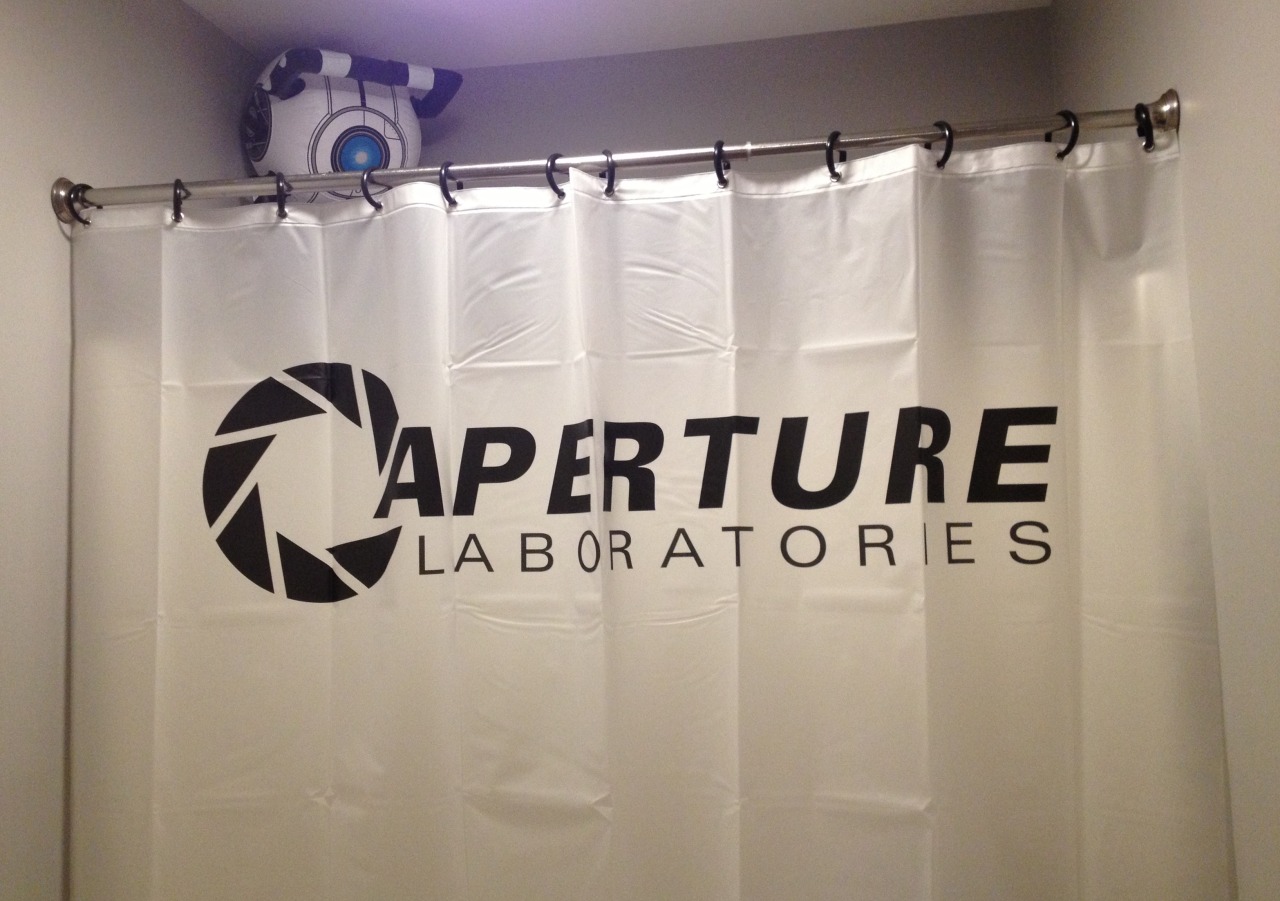 vivalassegas:  The Portal-themed guest bathroom is almost complete! I installed a