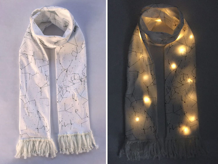 culturenlifestyle:  Stunning Starry Sky LED Scarf Fashion boutique Shenova fuses