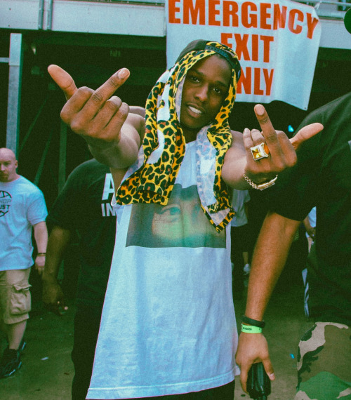 Strappedarchives:  A$Ap Rocky Photographed By Johnny Nunez Before Performing During