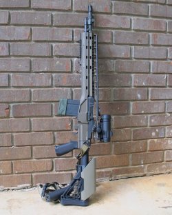 gunrunnerhell:  Blackfeather RS An aftermarket chassis that originated from Canada, they are available in the U.S but are somewhat lesser known than the usual options such as JAE or Sage International. The upper handguard is also from Blackfeather, known
