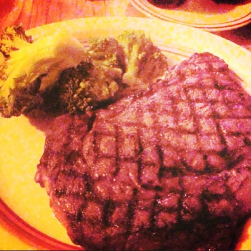 giant #steak #primerib #meat #somevegetables #food #iateitall #carnivore #yum