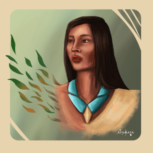 This started off as a weird elf painting but then I decided to paint Pocahontas so here is Pocahonta