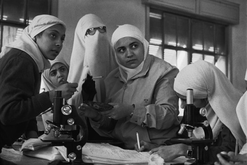 dynamicafrica: Black and white photographs taken of women at the at the Cairo College of Fine Arts i