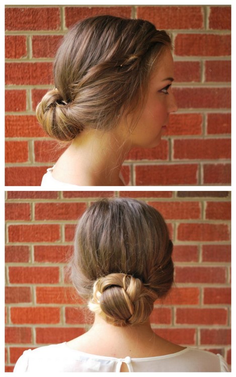 DIY 5 Minute Braided Updo Tutorial from Oh So Pretty here. I only post hairstyles I can actually und