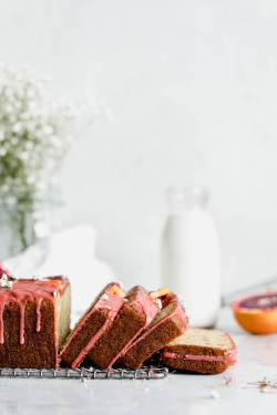 sweetoothgirl:  Greek Yogurt Blood Orange Loaf Cake