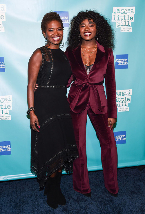 LaChanze and Celia Rose Gooding attend the after party for the opening night of the Broadway show &a