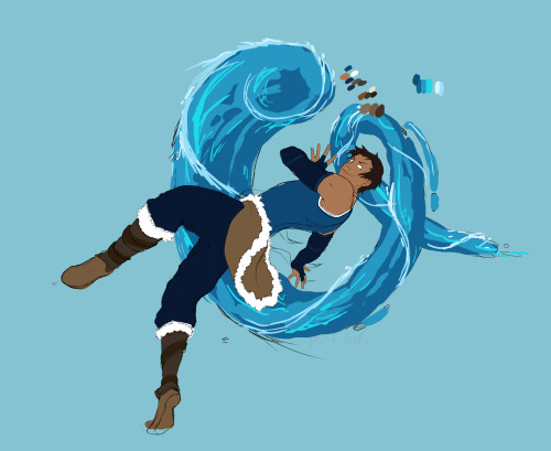 zethransolaris:the first in an old series of unfinished fan art pieces - waterbender!Lance mid-fight