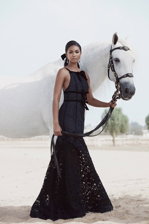 artfulfashion: Chanel Iman for Harper’s Bazaar Arabia, November 2015; photographed by Silja M