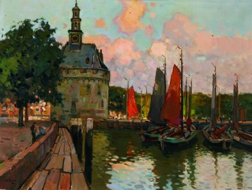 Ben Viegers (1886 - 1947) - The Drommedaris in Enkhuizen.