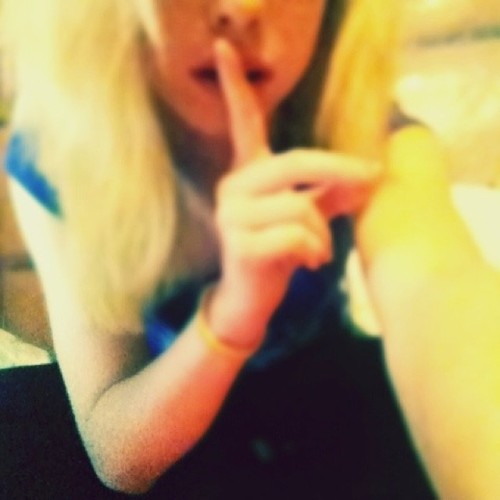 Shhh. #shh #no #lies #keepquiet #shush #finger #seductive #friskyfriday #blondehair #blonde #blur #t