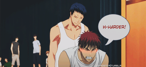 lenmester:  A world where Ahomine likes to get caught while giving it to Kagami.He