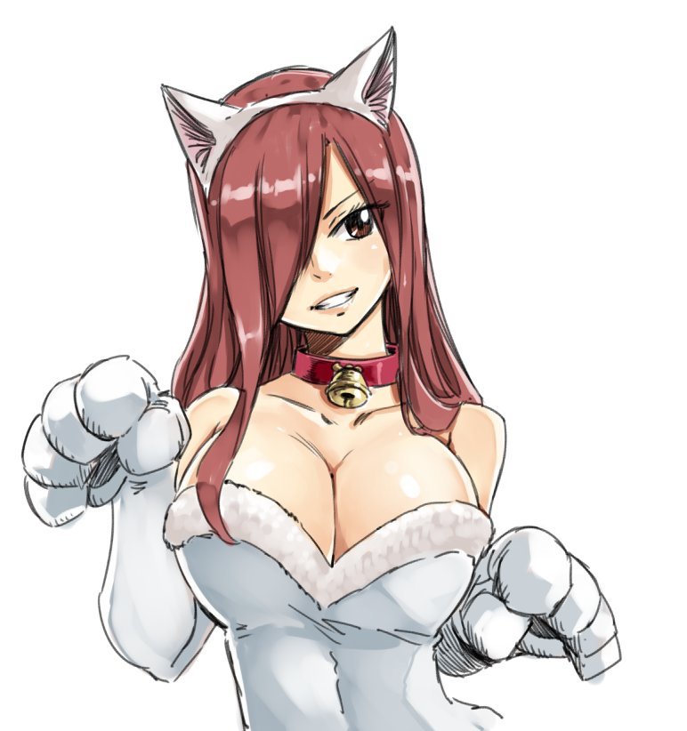 ninsegado91: officialhiromashimaart:    落書き。    Kitty Erza 