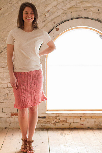 Knit Inspiration: Lucerne by Rohn Strong. Lucerne is a classic top down skirt perfect for a day at t