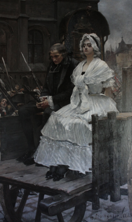 François Flameng - Marie-Antoinette on her way to the guillotine (1885).