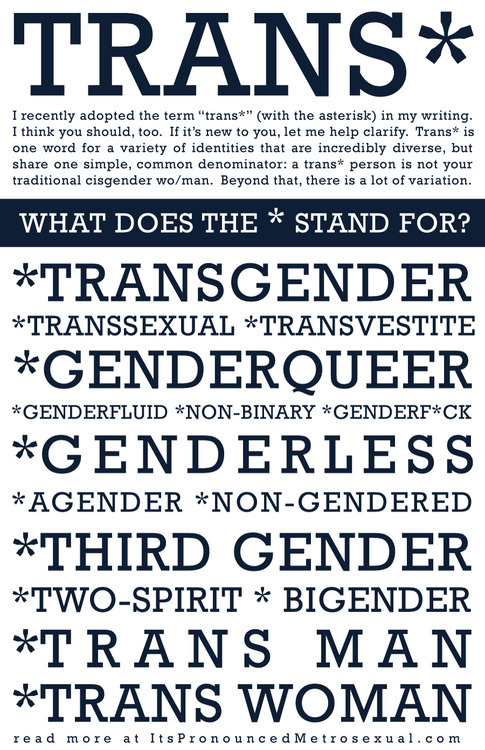 What does the asterisk in “trans*” stand for?by SAM KILLERMANN- See more at: itspronouncedmet