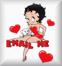 Betty Boop and Pudgy sitting on text that says EMAIL ME