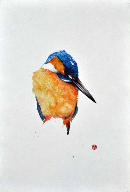 fer1972:Watercolor Bird Paintings made with Calligraphy Brushby Karl Martens