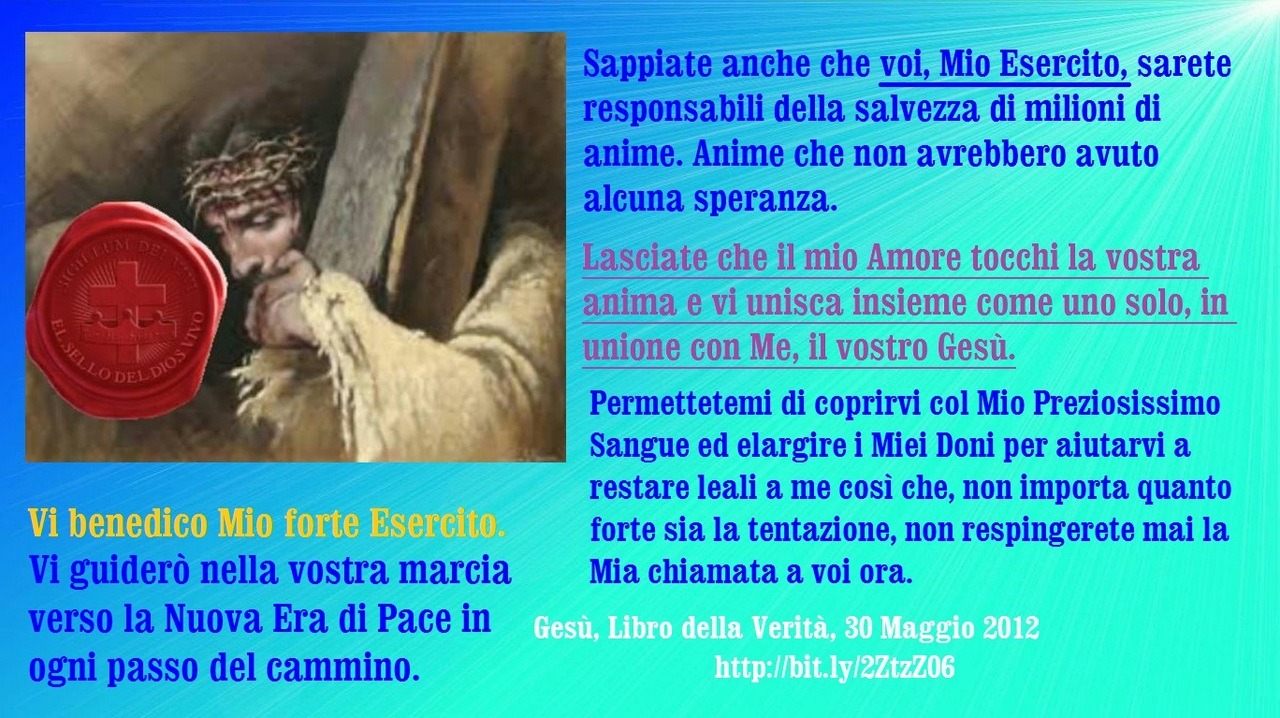 I primi a rigettarmi saranno i Miei, quelle anime che Mi amano maggiormente. Saranno in prima fila per scagliare la prima pietra.
La Mia agonia nel Giardino sta per essere rivissuta ancora una volta e sono piegato in due dalla sofferenza.
Ho...