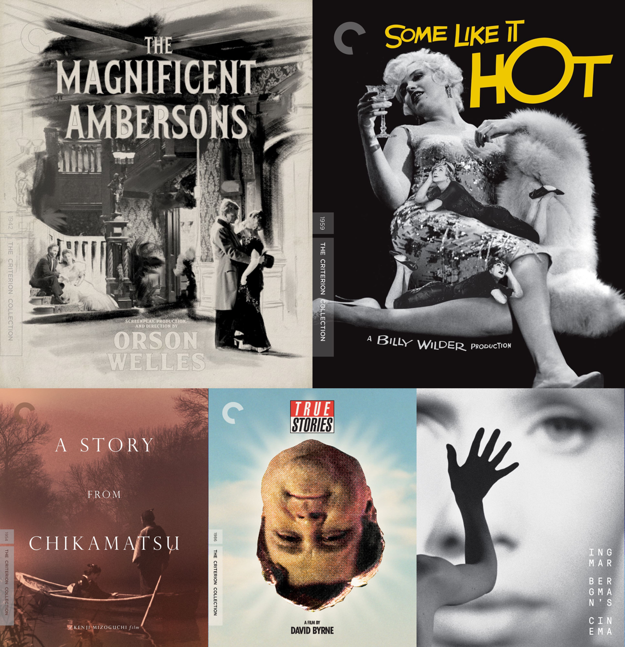 The November 2018 Criterion Collection Line-up
November 6th A Story from Chikamatsu
November 13th Some Like It Hot
November 20th True Stories
The Magnificent Ambersons
Ingmar Bergman’s Cinema