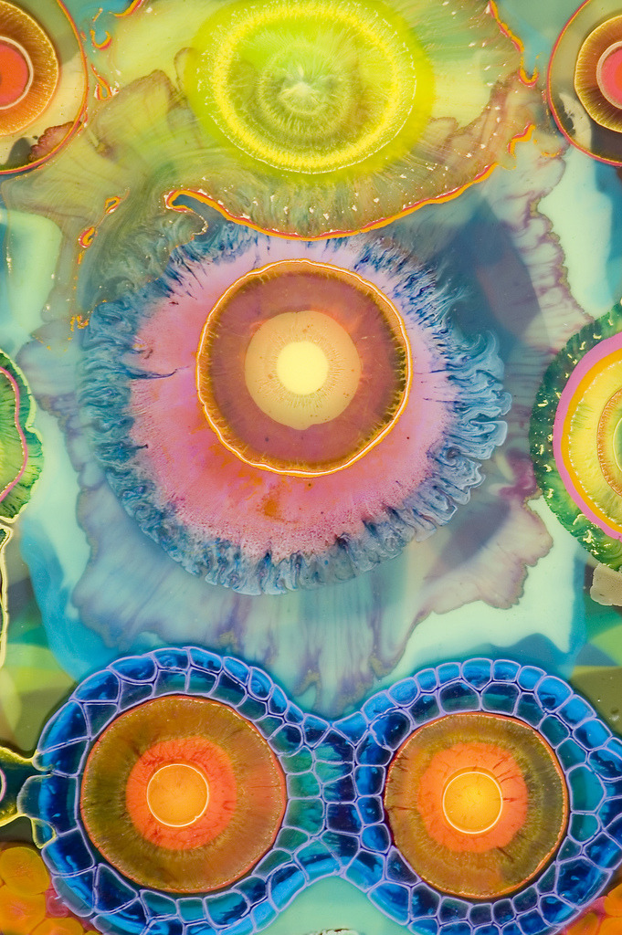irakalan:  Psychedelic Paint and Poured Resin Artworks by Bruce Riley Bruce Riley
