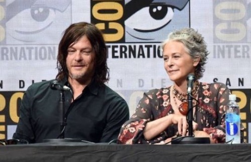 teamcarylmundial:Norman Reedus and Melissa McBride at SDCC TWD Panel