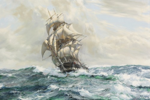 art-and-things-of-beauty:Sailing ships by Montague Dawson (1895-1973).