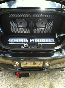 daily-superheroes:  Guy at car show had a kickin trunk. (Batman themed car)http://daily-superheroes.tumblr.com/ 