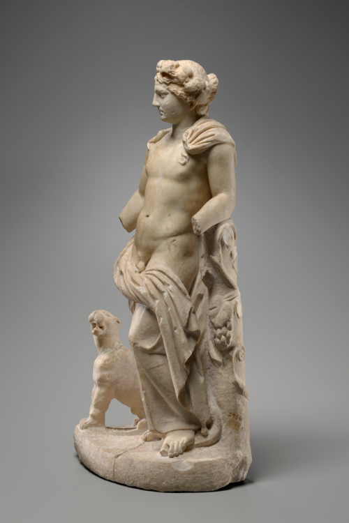 greekromangods: Dionysos with a pantherHellenistic or Early Roman, ca. 150 BC–AD 100Graeco-Rom