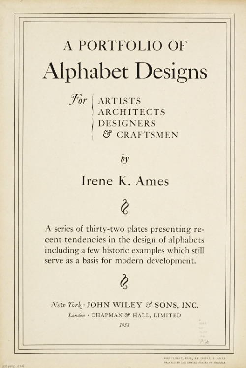 Irene K. Ames, A portfolio of Alphabet Designs for artists, architects, designers &amp; cra