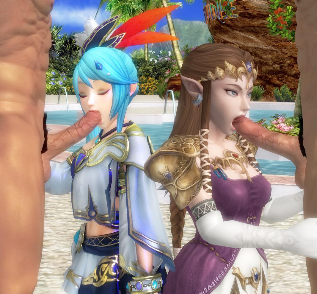yapuuox:Lana and Zelda sucking some cocks.