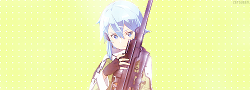 zetsueen:   Sinon on Gun Gale Online. ☆  