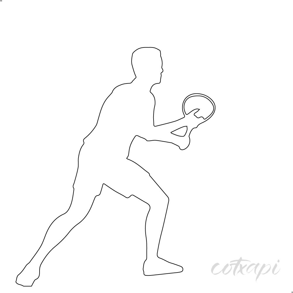 Sports man & sports lady player racket playing badminton in vector art