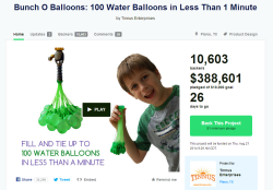 for-real-thisguyles:boxedwineoclock:  gamingartandlove:  So uh, I haven’t seen this on my dash, but check out this kickstarter! They’re waterballoons that SELF TIE, make a HUNDRED at a time, AND AND they’re biodegradablee!! Seriously why isn’t