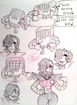 seiishindraws:mettaton doodles from last